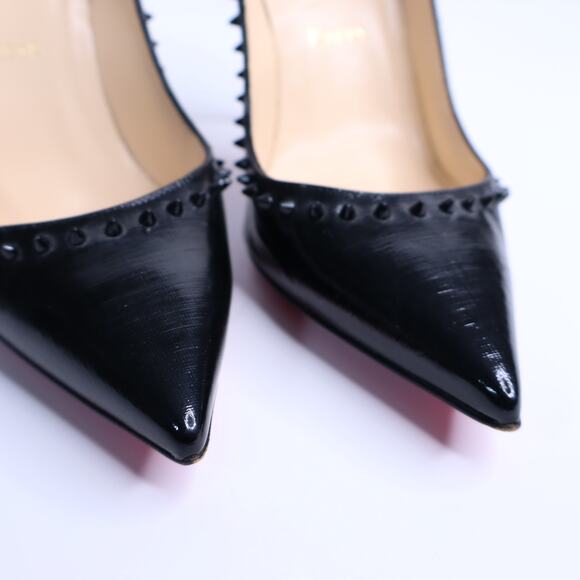 CHRISTIAN LOUBOUTIN Anjalina Givree Brushed Leather Pumps Black Women's 35.5 - Picture 2 of 10